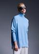 Half-turtleneck long knit blouse - 1