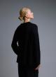 Black Sweater with round neckline and with side slits See-5