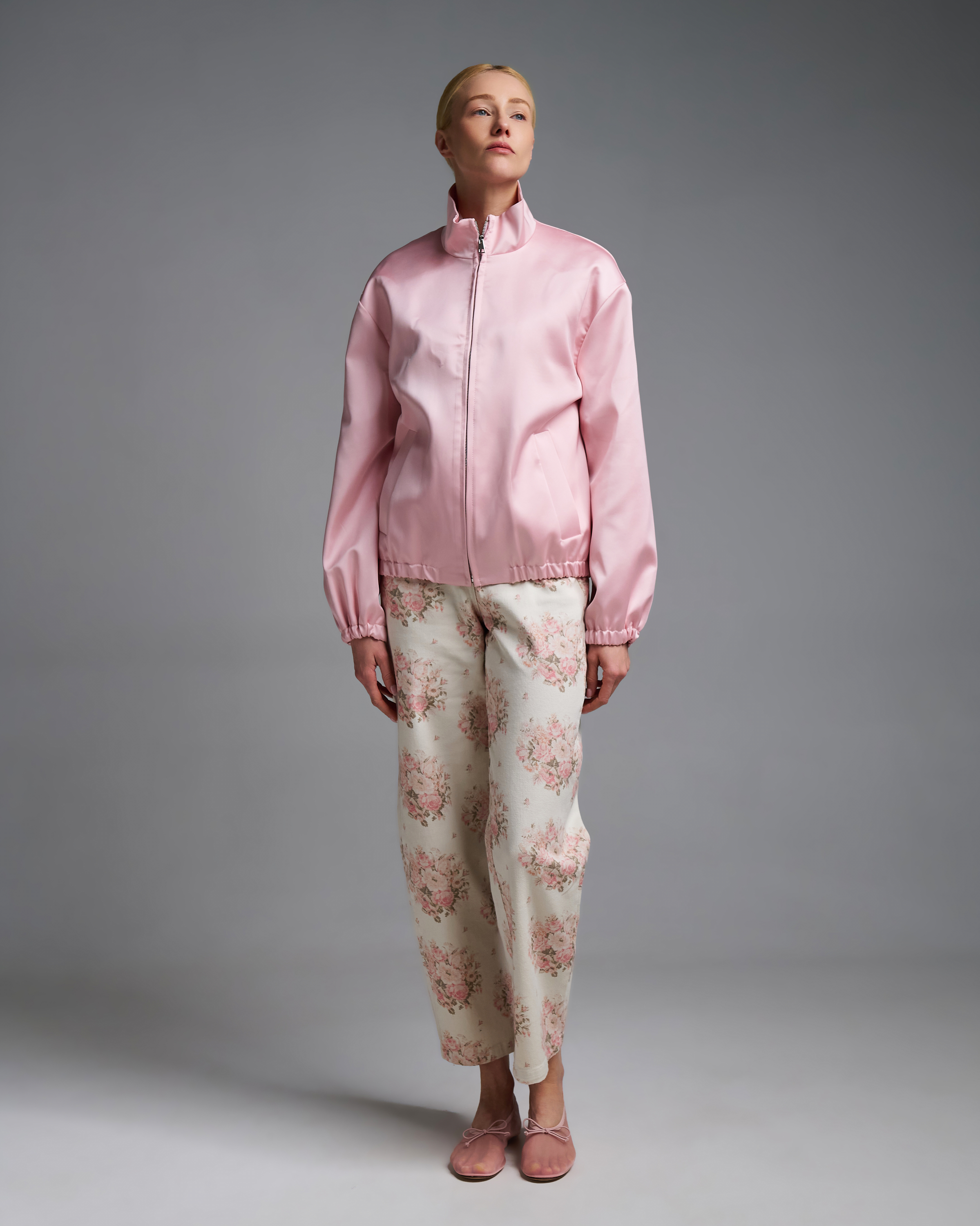 Ροζ σατέν Μπουφάν bomber Vicolo - 2