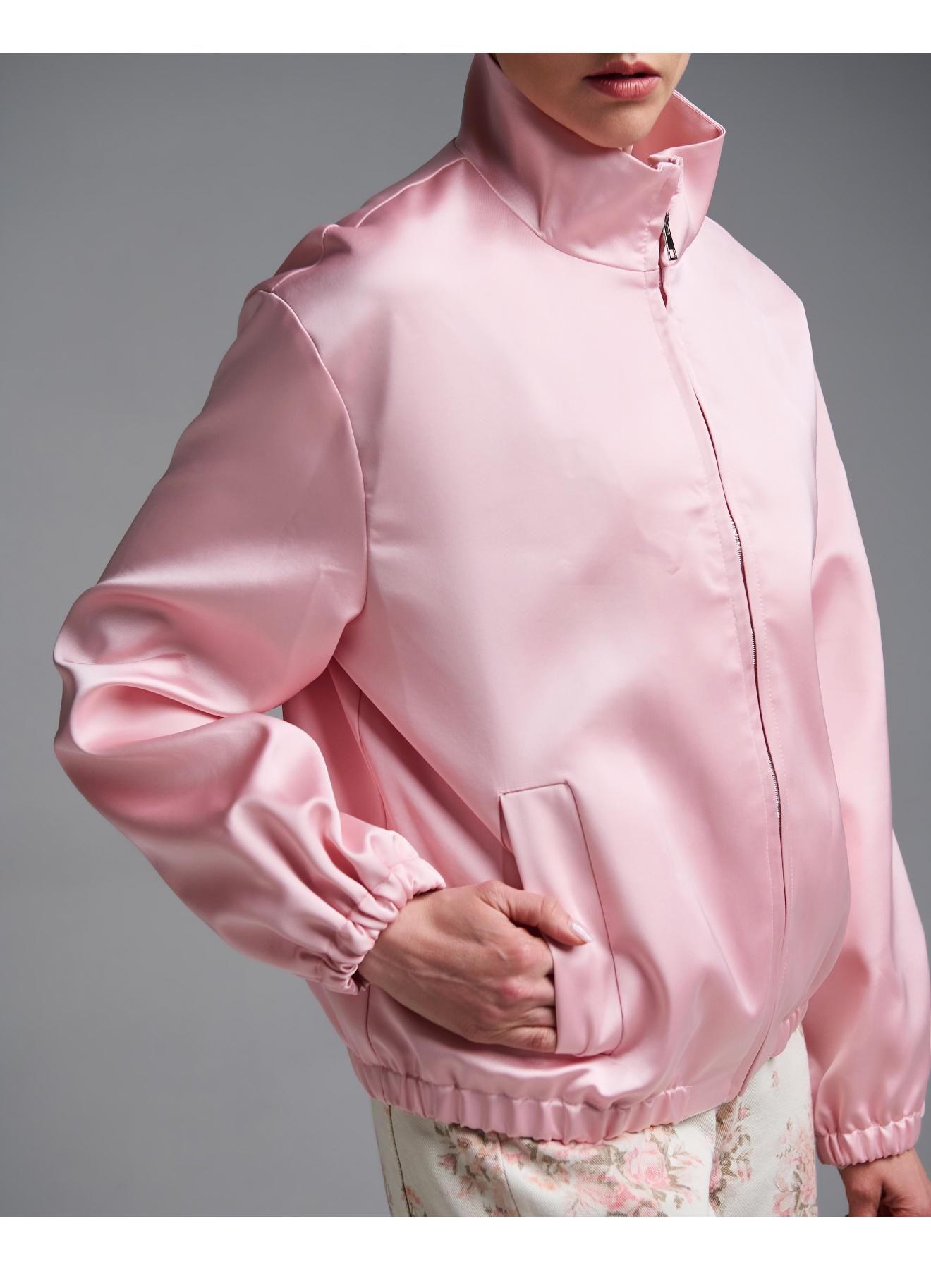 Ροζ σατέν Μπουφάν bomber Vicolo - 4