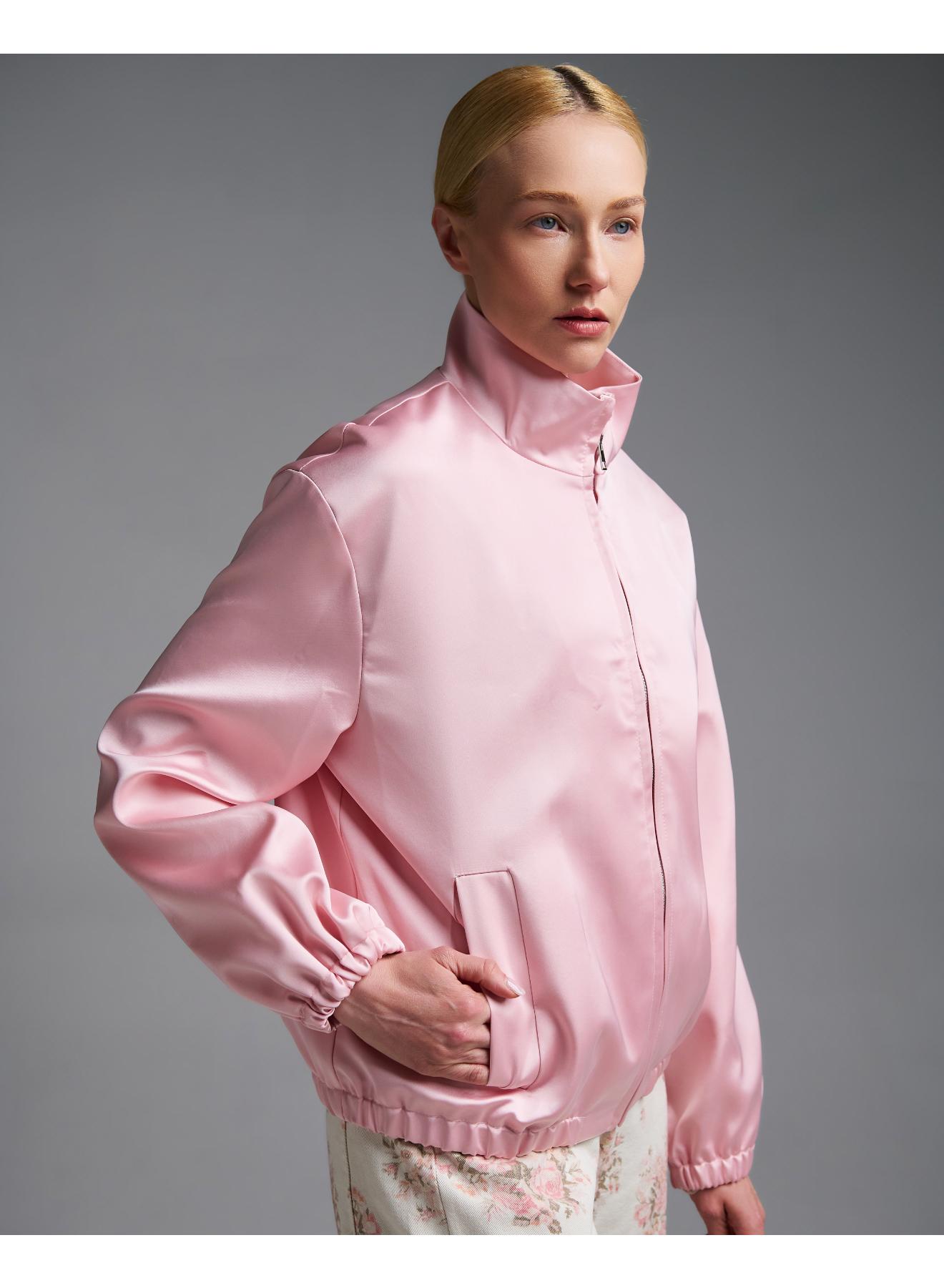 Ροζ σατέν Μπουφάν bomber Vicolo - 1