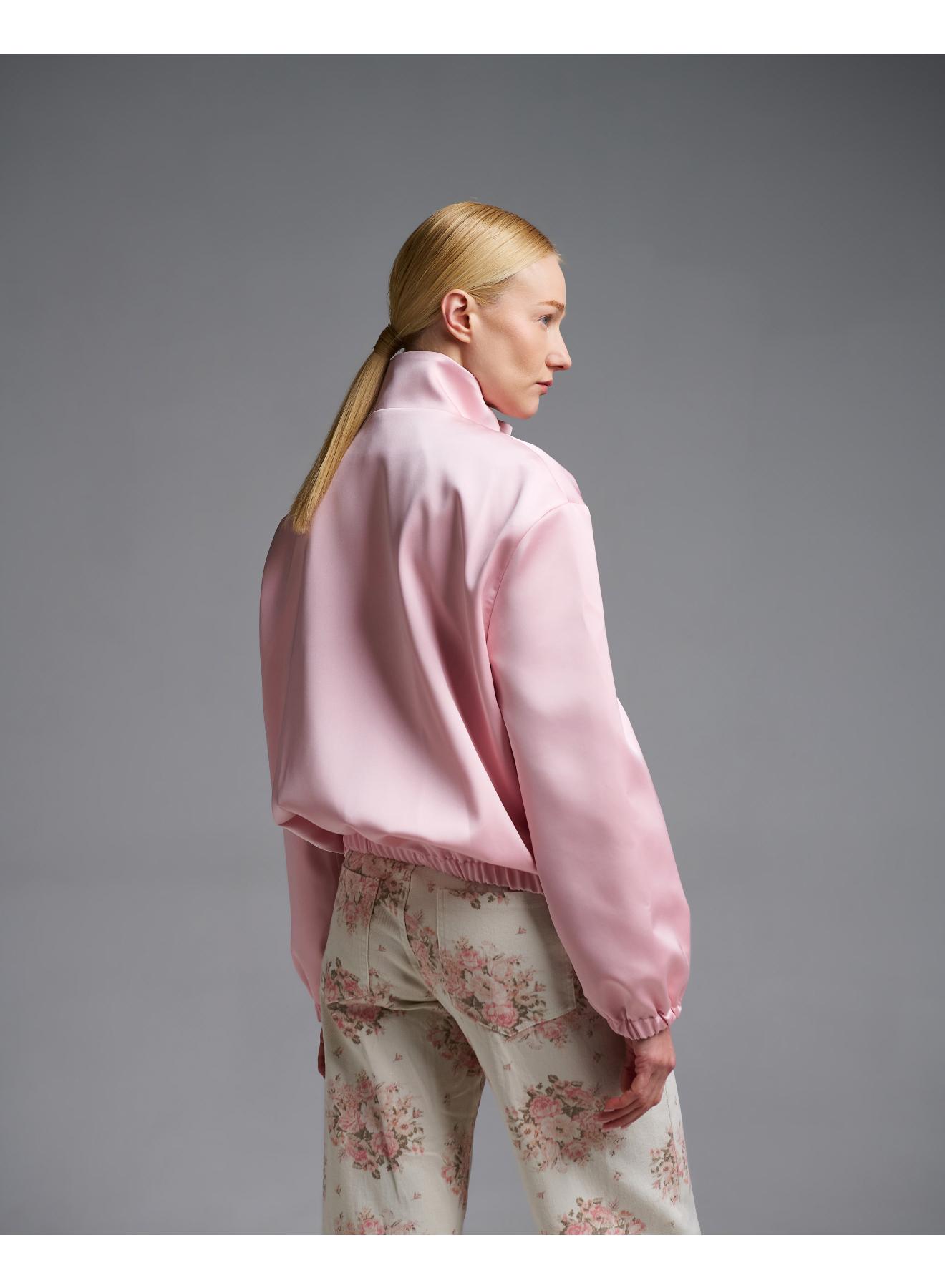 Ροζ σατέν Μπουφάν bomber Vicolo - 5