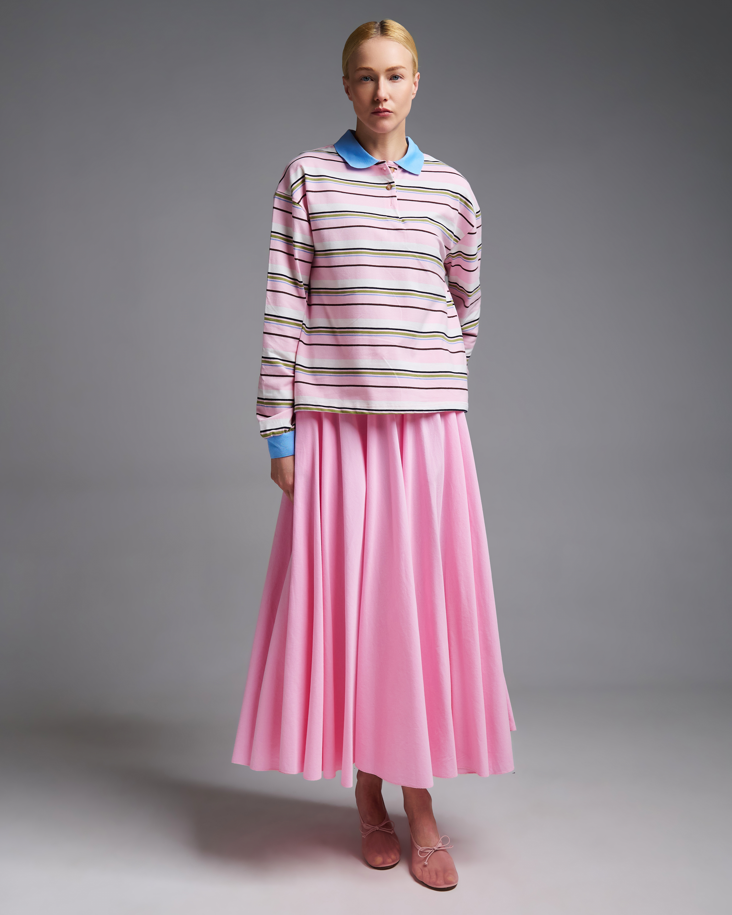 Ροζ Μπλούζα polo ριγέ Two - 1