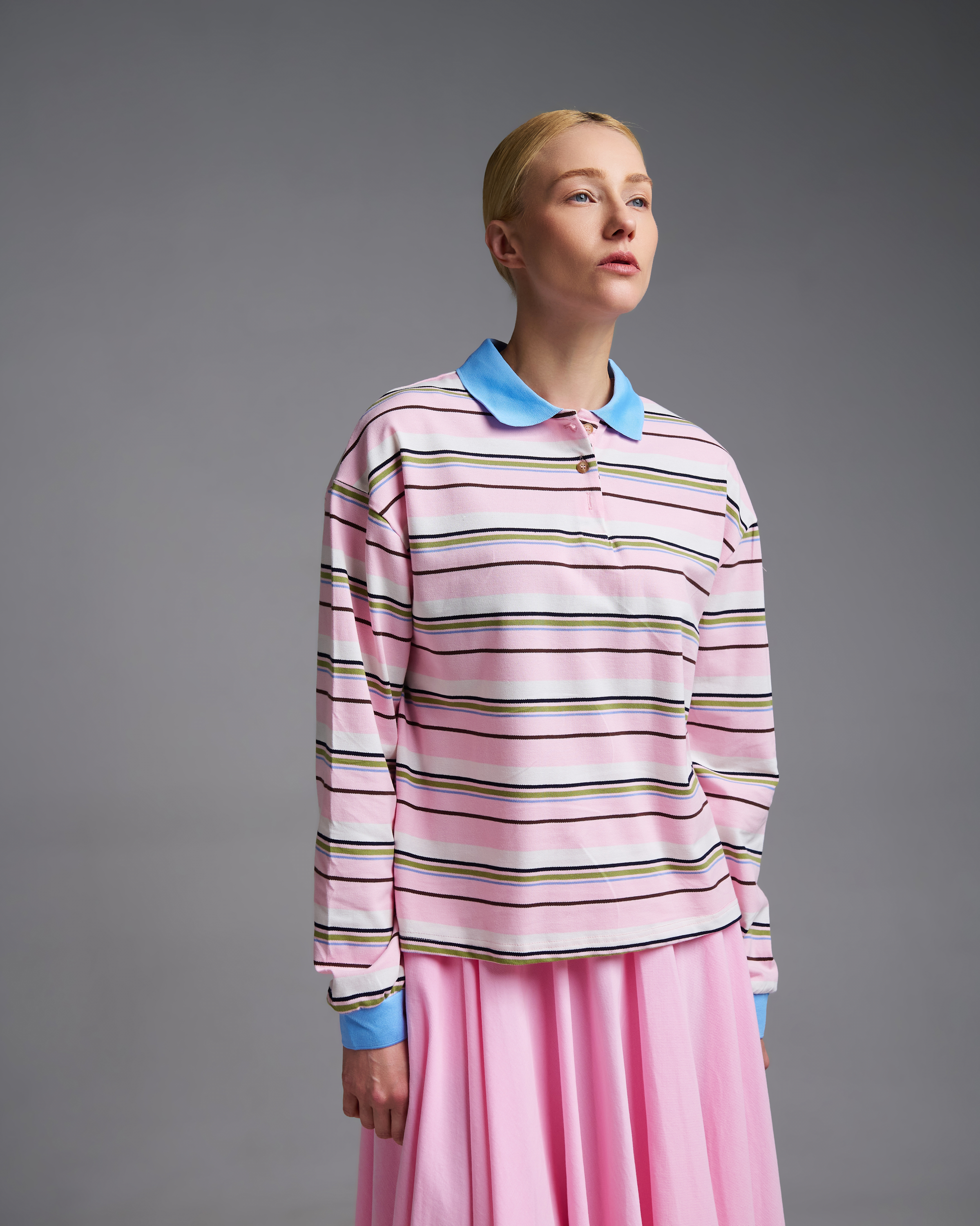 Ροζ Μπλούζα polo ριγέ Two - 0