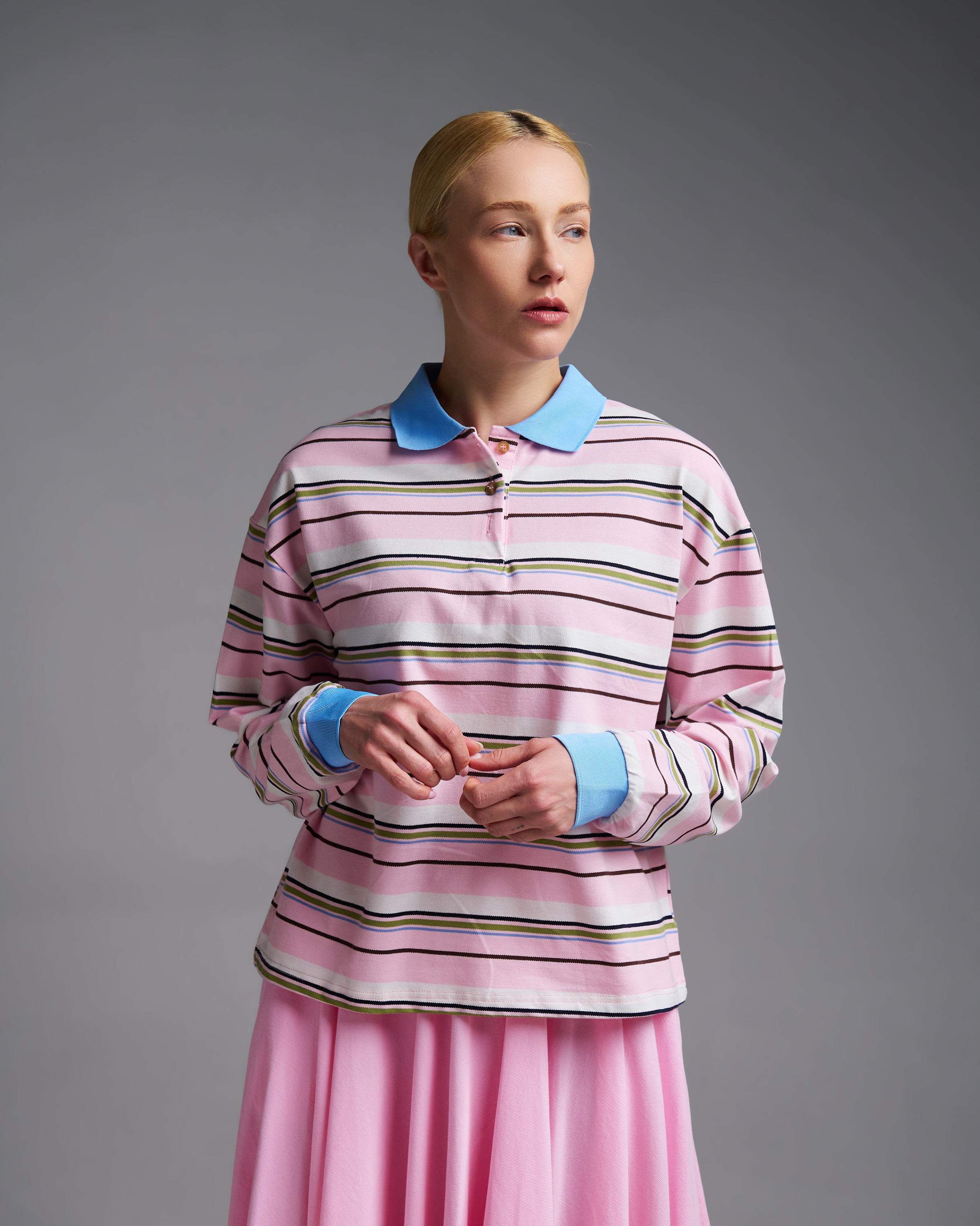 Ροζ Μπλούζα polo ριγέ Two - 5