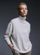 Lose-fit Knitted turtleneck blouse - 0