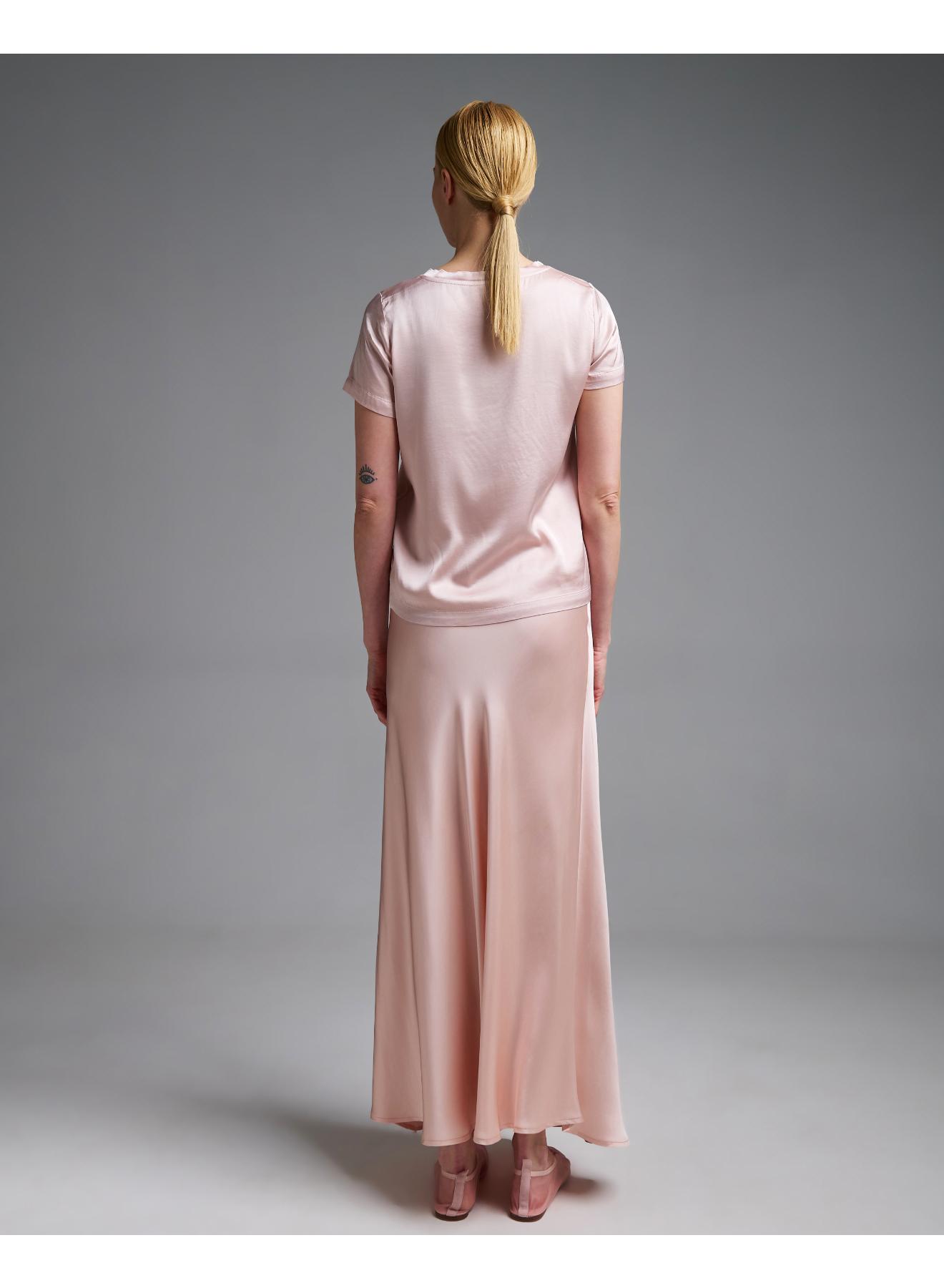 Ροζ nude silky touch Φούστα με λάστιχο πίσω στη μέση Vicolo - 5