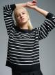 Black-White Sweater with stripes Finery - 1