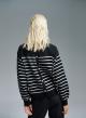 Black-White Sweater with stripes Finery - 2