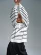 White-Black Sweater with stripes Finery - 4