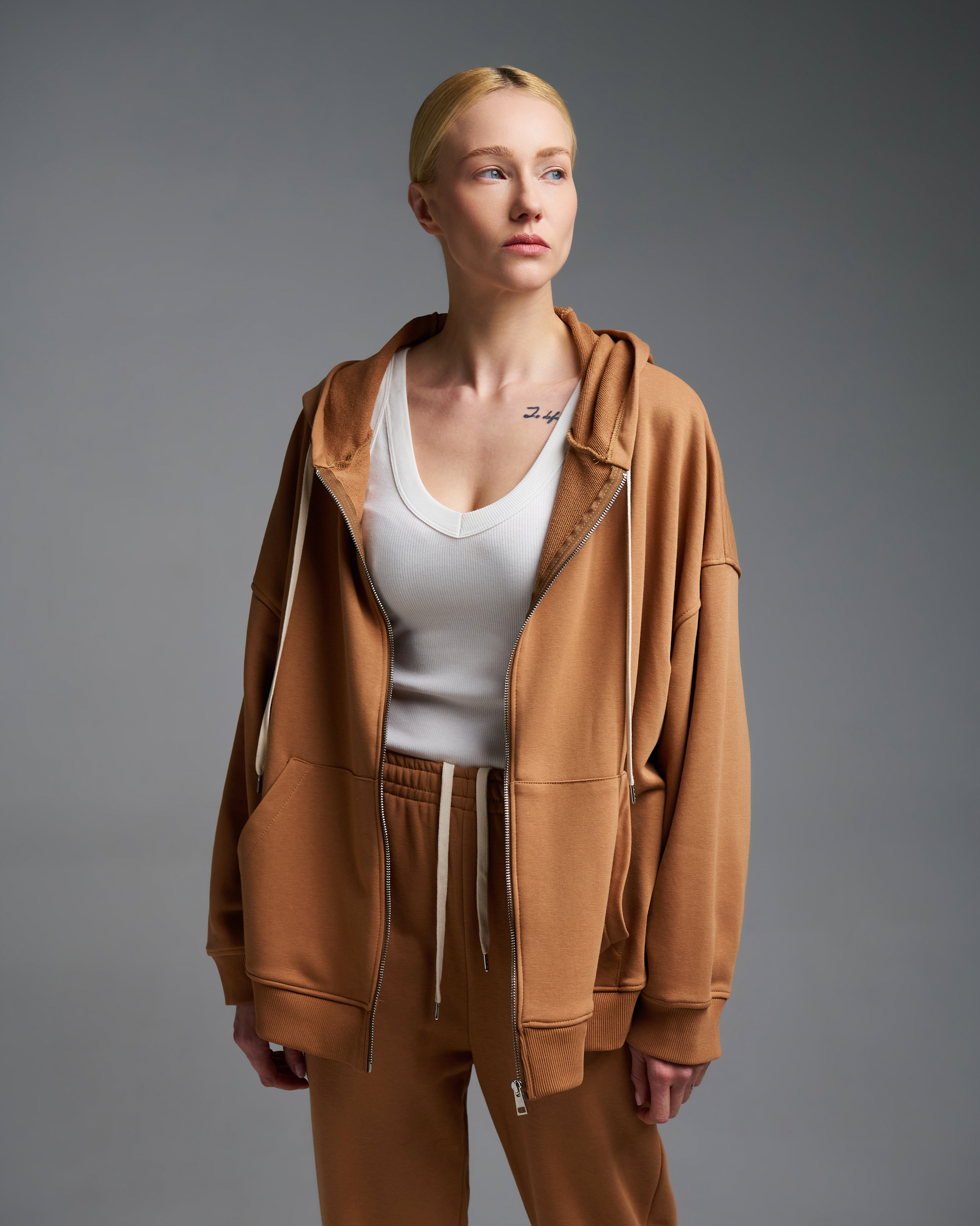 Ταμπά Φούτερ Ζακέτα με φερμουάρ και με κουκούλα Vicolo - 0