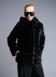 Black hooded eco fur Jacket Emme Marella - 1