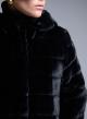 Black hooded eco fur Jacket Emme Marella - 3