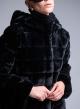 Black hooded eco fur Jacket Emme Marella - 4