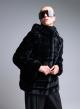 Black hooded eco fur Jacket Emme Marella-5