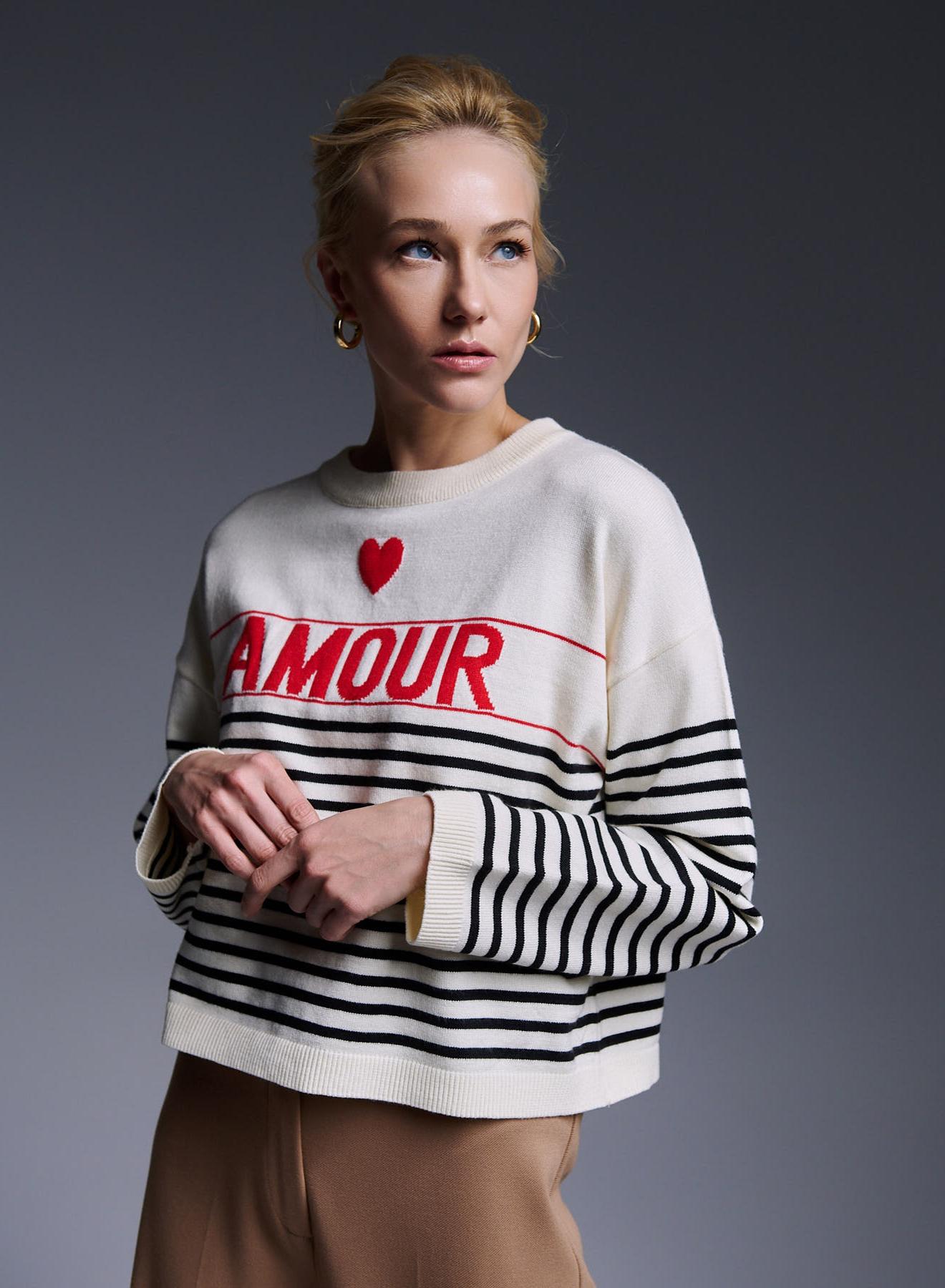 Striped knit blouse Amour - 1