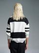 Black-White Sweater with wide stripes and sequins Lara - 2