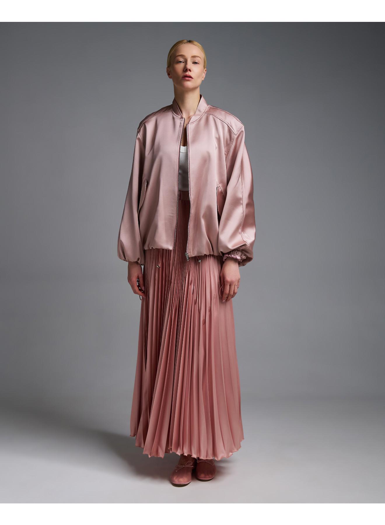Ροζ σατέν Μπουφάν bomber Vicolo - 4