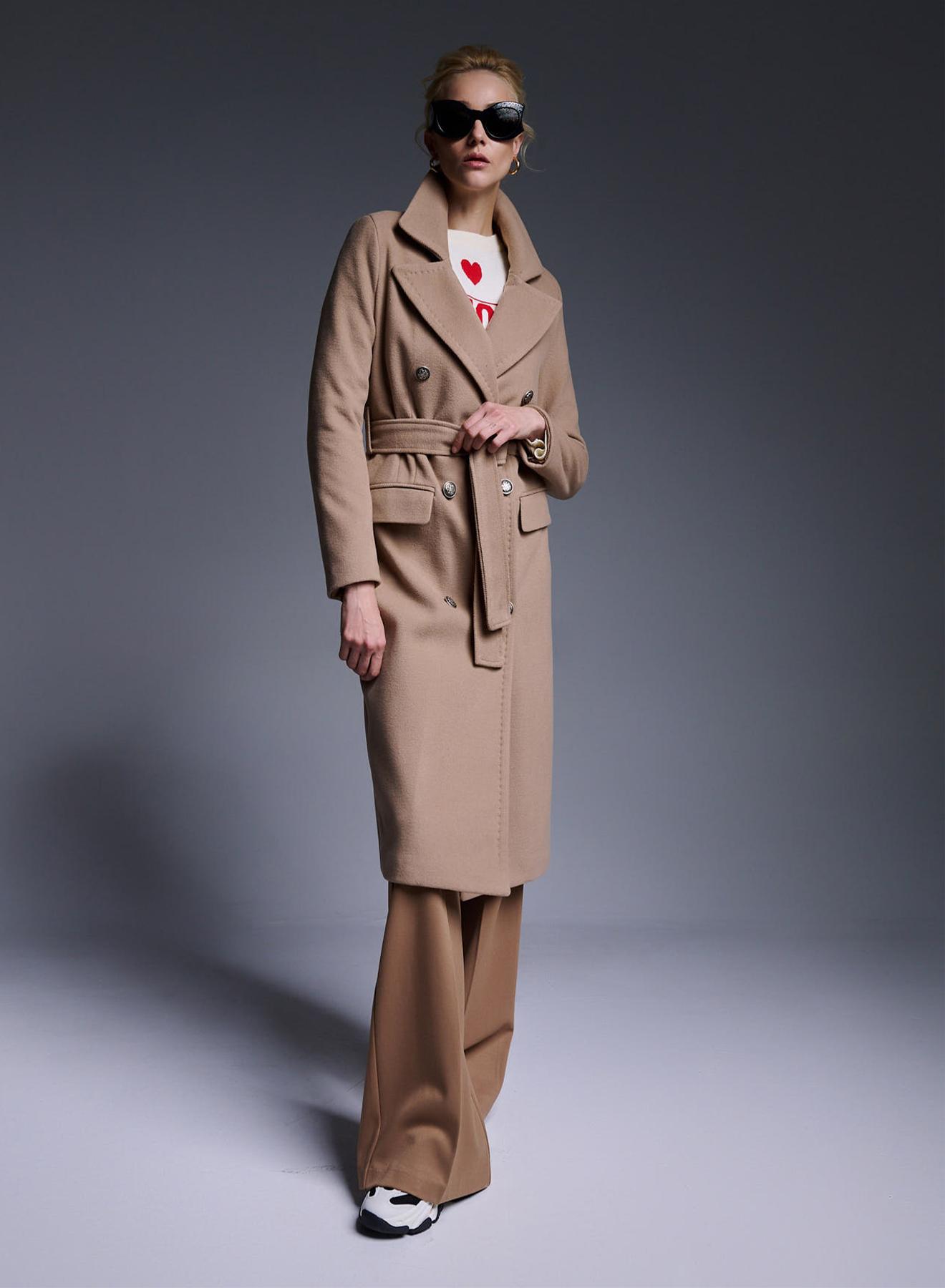 Bouble breasted coat with belt - 2