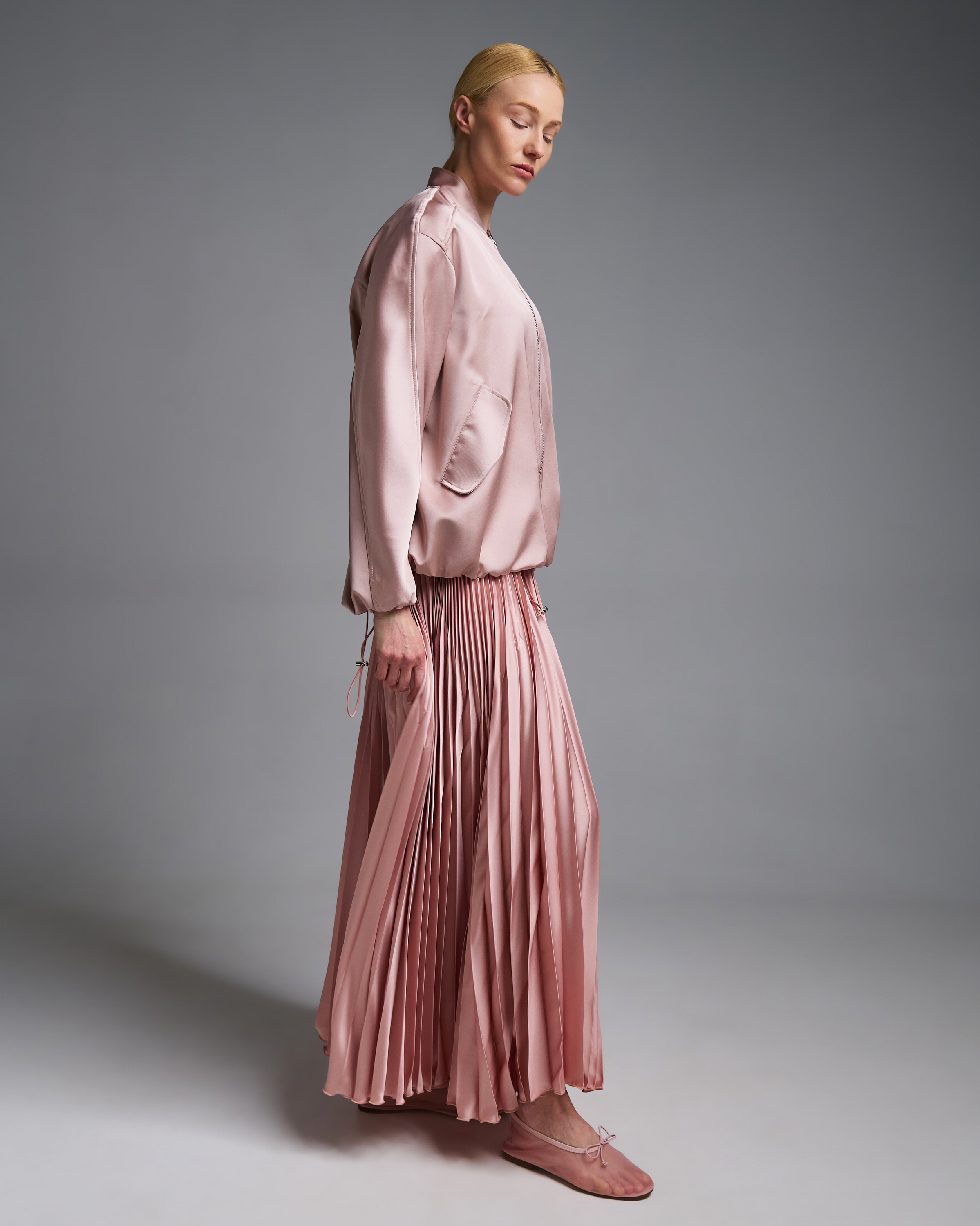 Ροζ σατέν Μπουφάν bomber Vicolo - 6