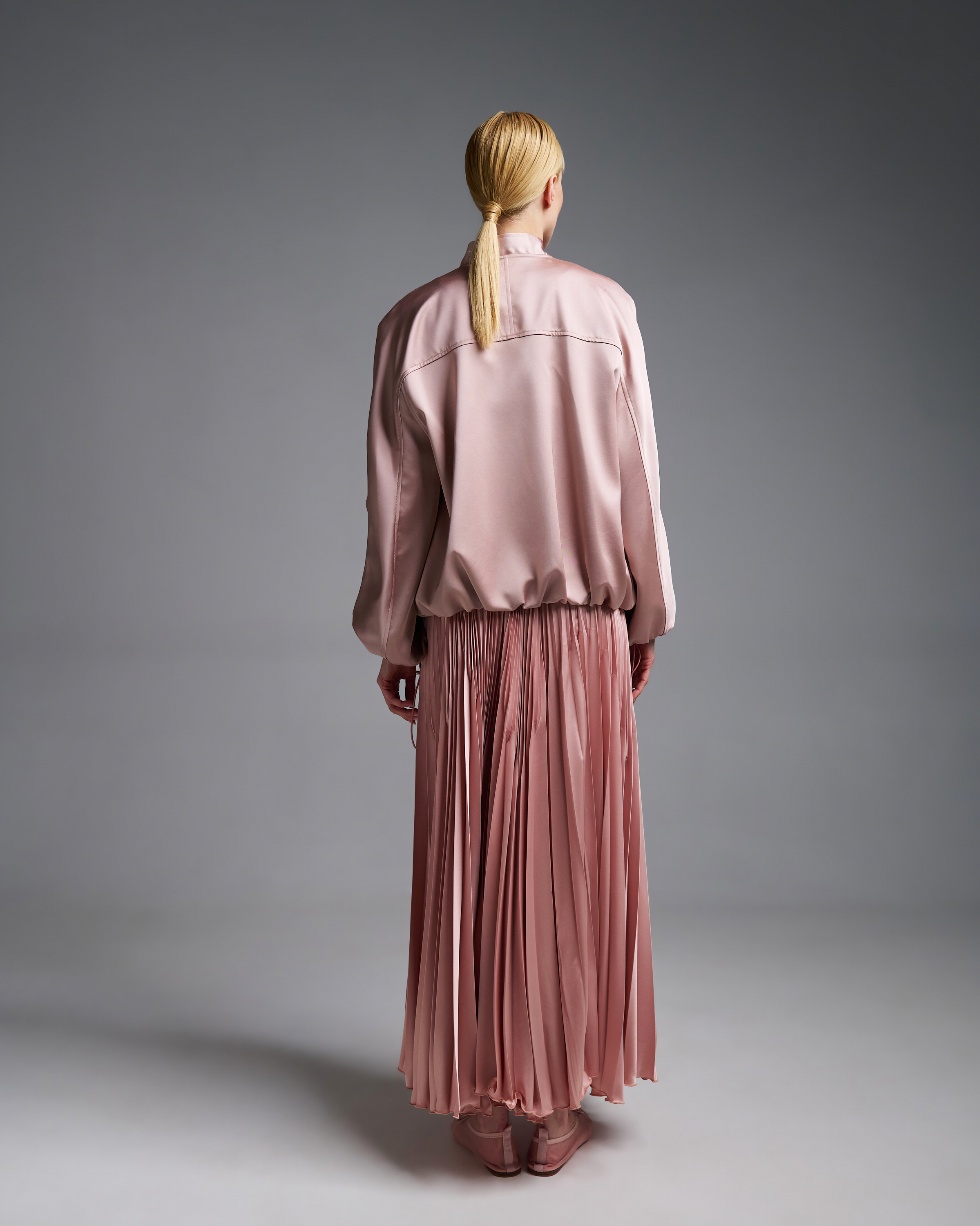 Ροζ σατέν Μπουφάν bomber Vicolo - 8