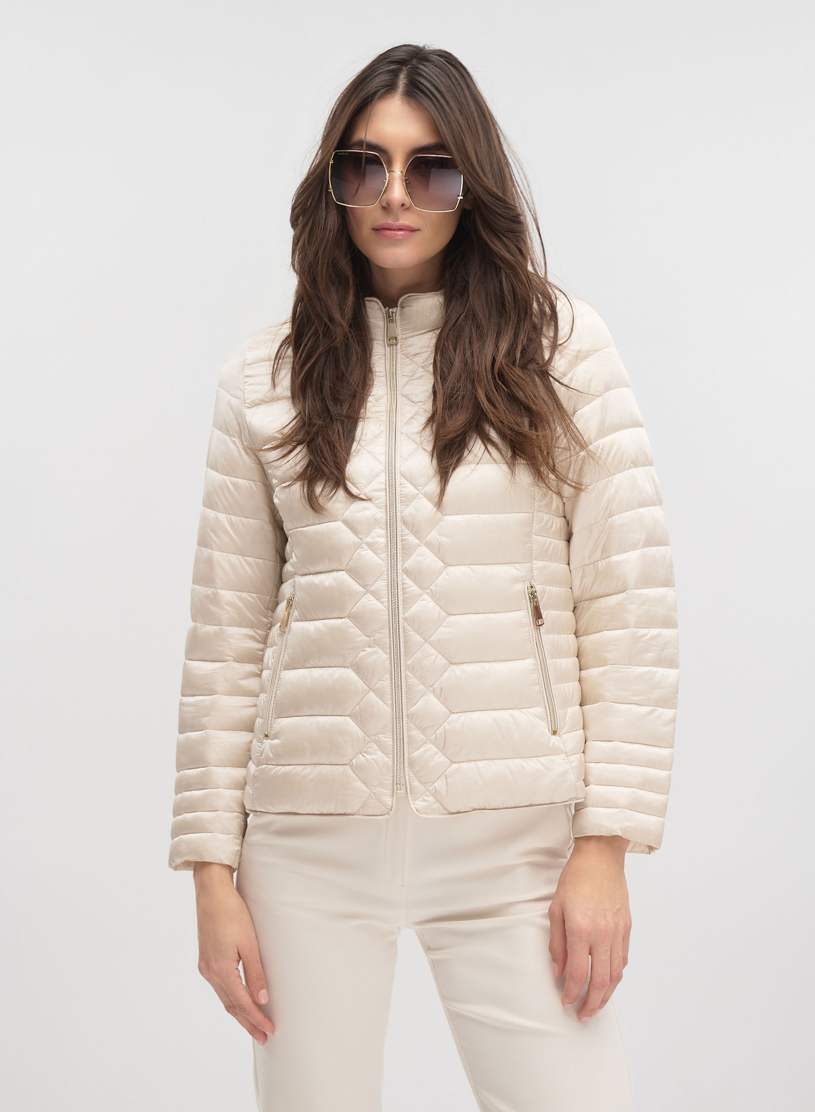 Ecru Jacket with detachable hood Fly Luxury - 3