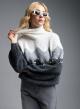 White-Grey turtleneck Sweater with sequins ChicLink - 0