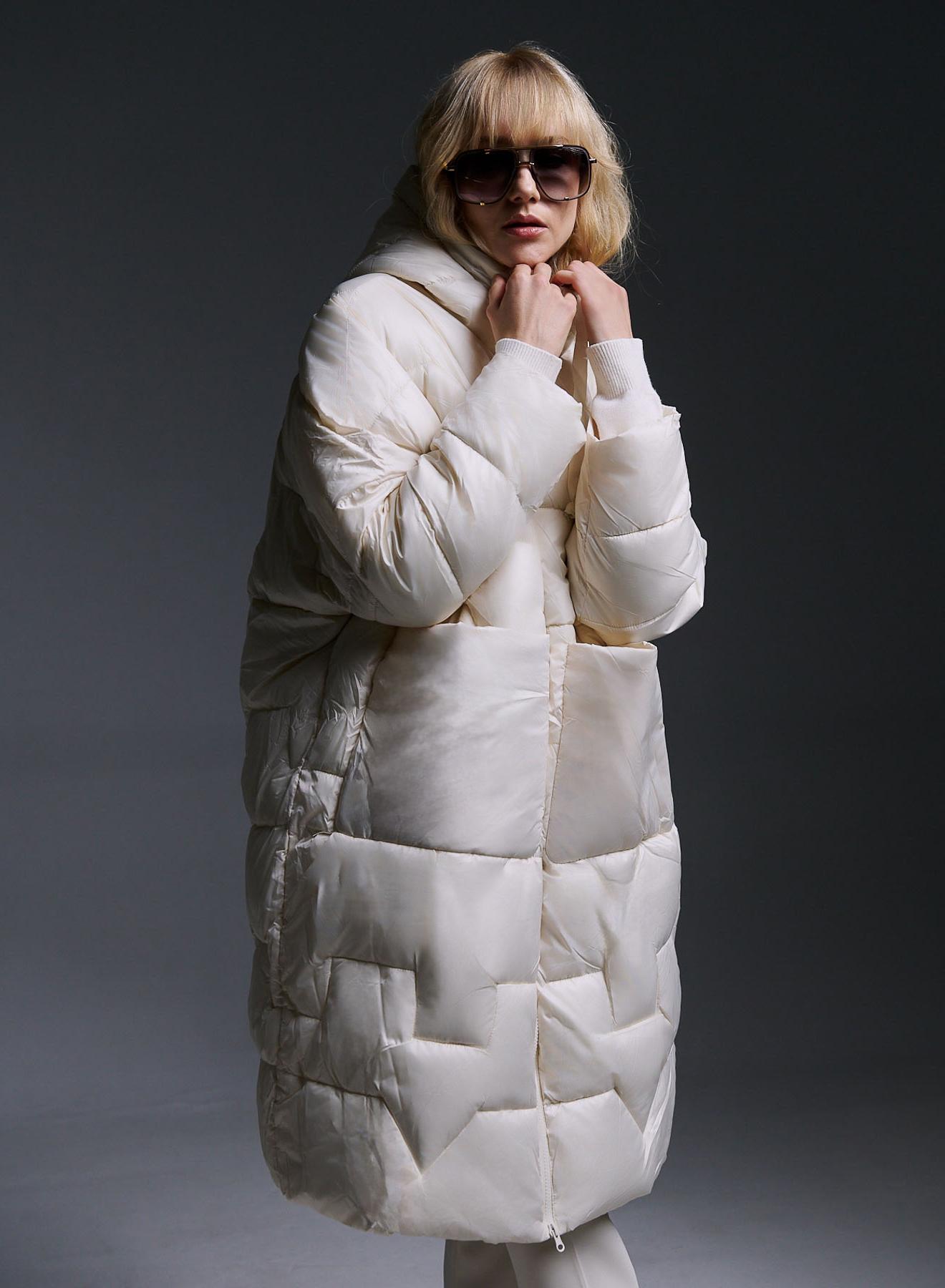 Oversized puffer jacket with hood - 1