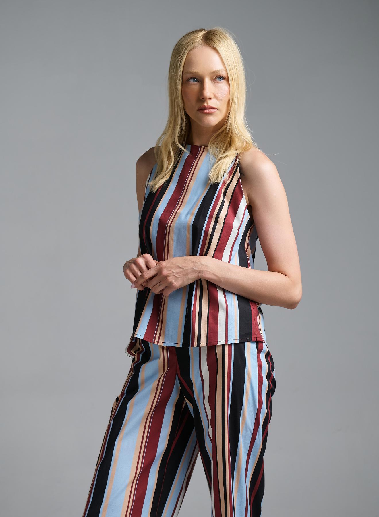 Multy Color striped Top with straps Motel - 3