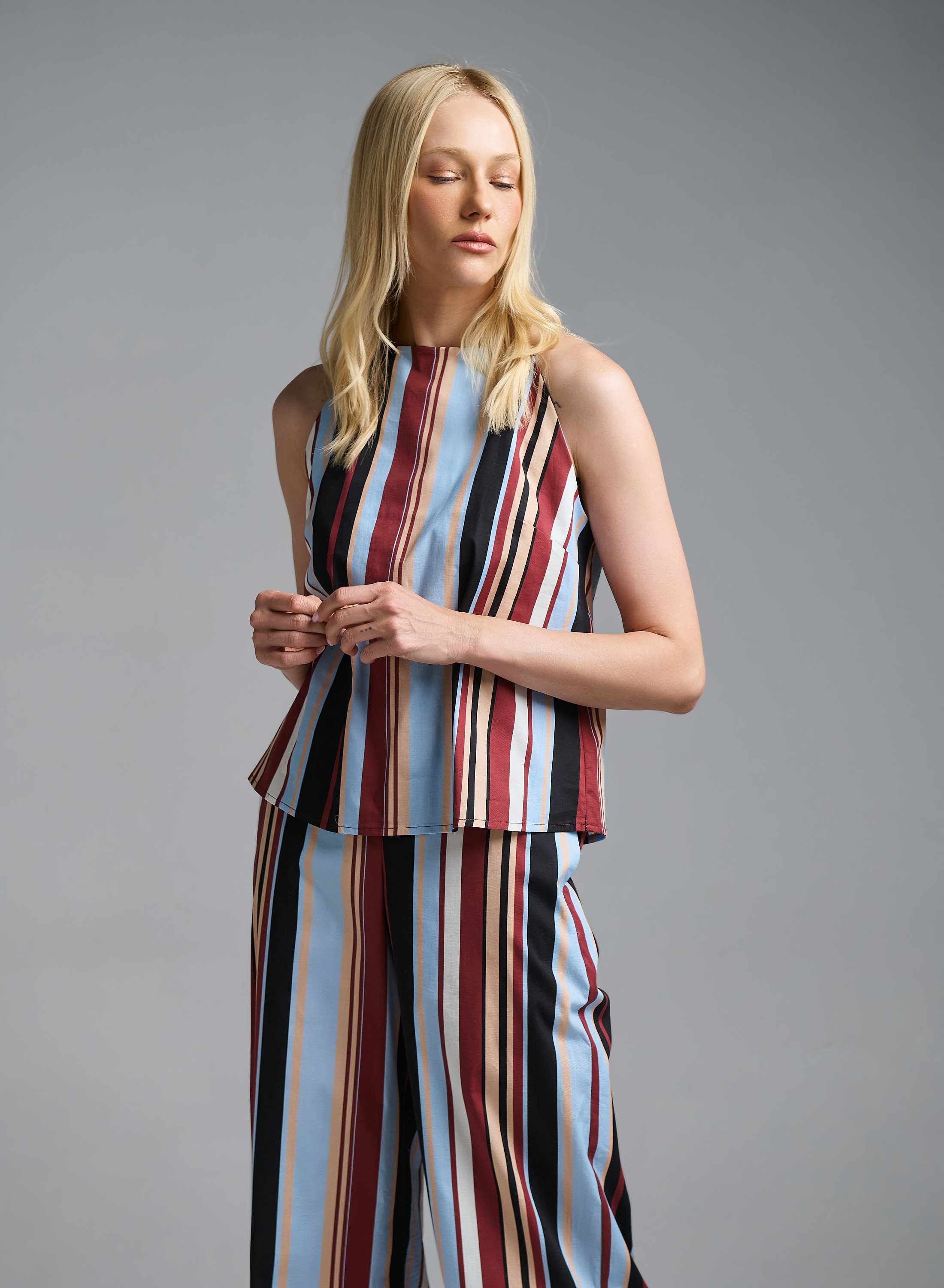 Multy Color striped Top with straps Motel - 3
