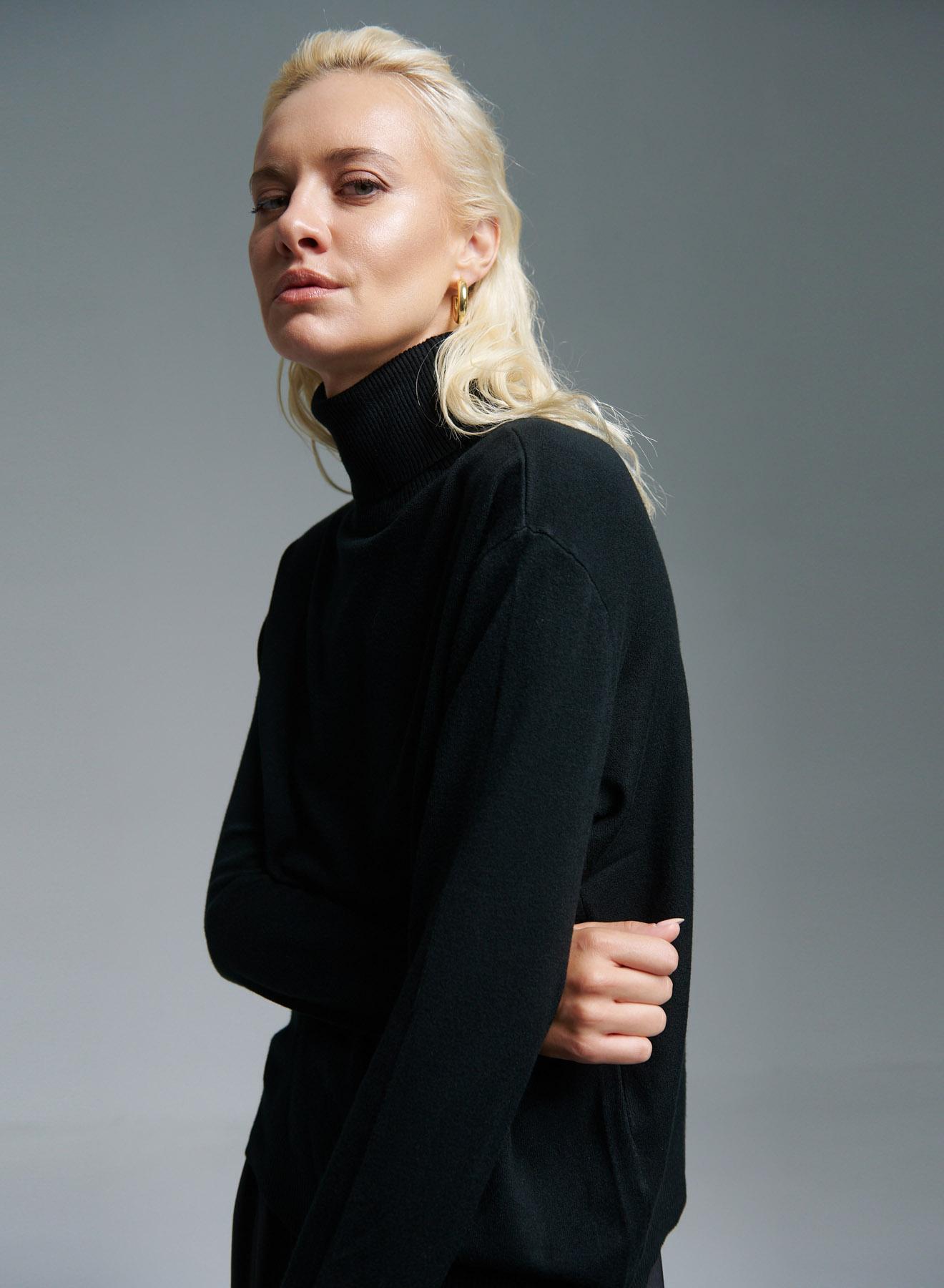 Black turtleneck Sweater Melany - 3