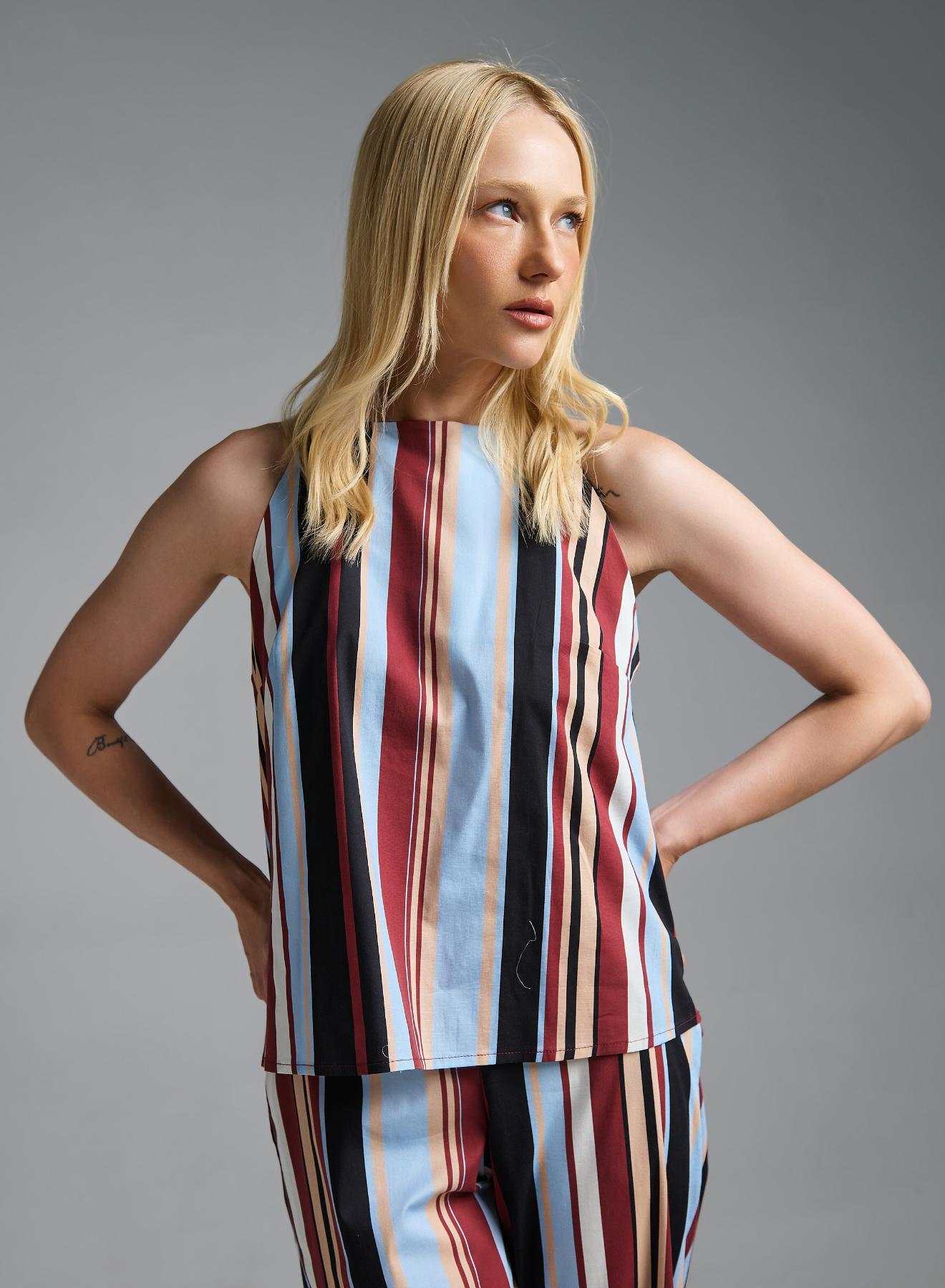 Multy Color striped Top with straps Motel - 5