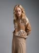 Camel Sweater with round neckline and with sequins Jasmine - 1