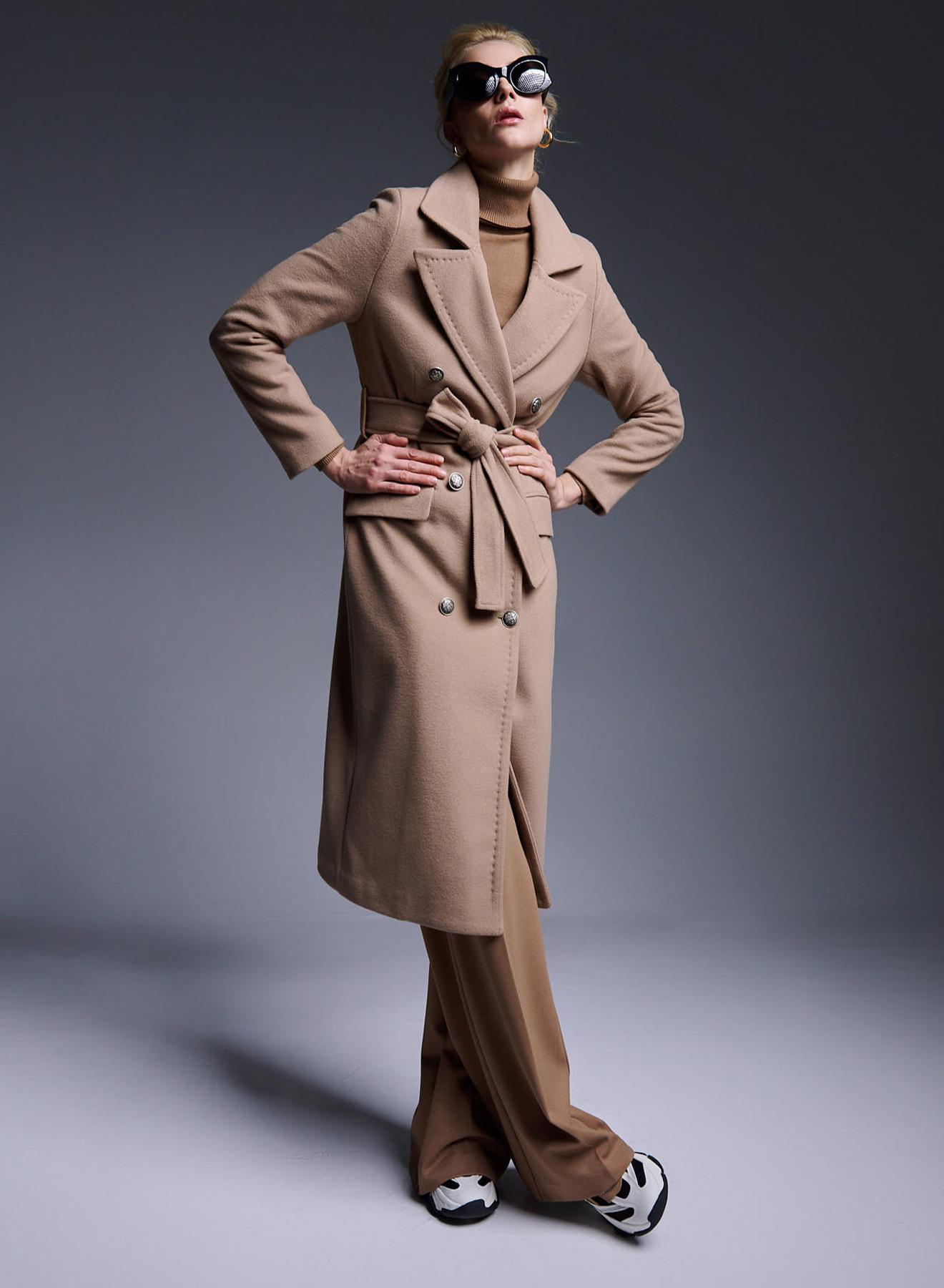Bouble breasted coat with belt - 5