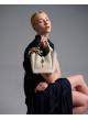 Ecru leather hand-crossbody Bag HG - 1