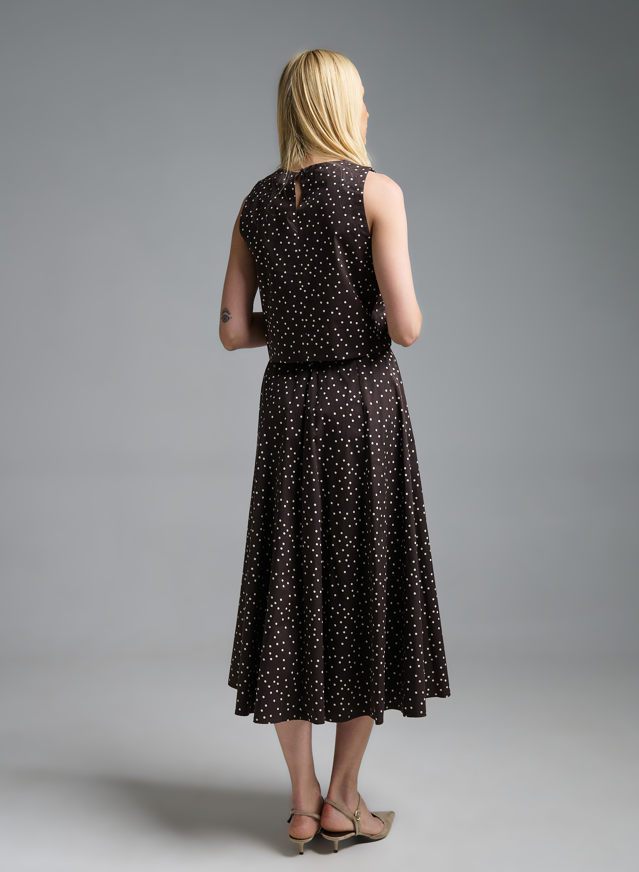 Chocolate polka dot Skirt Motel - 4