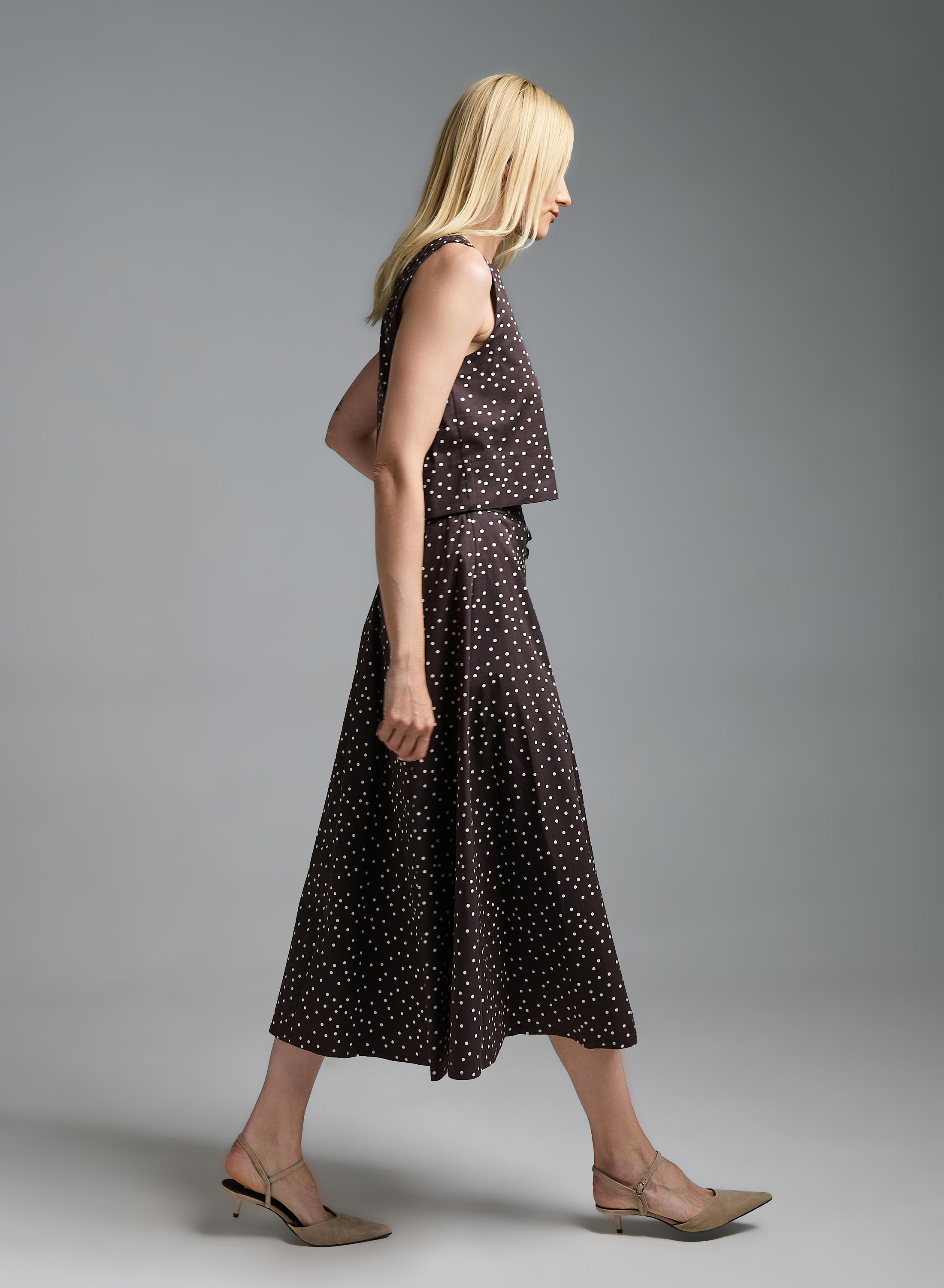 Chocolate polka dot Skirt Motel - 3