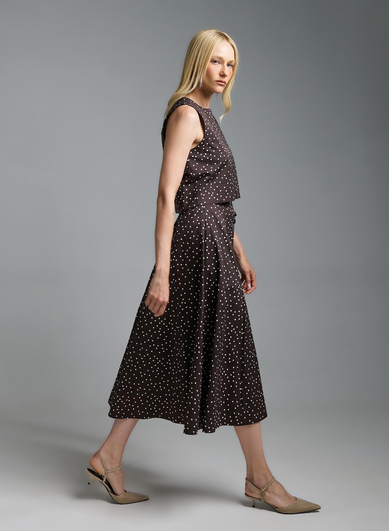 Chocolate polka dot Skirt Motel - 2