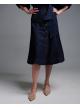 Navy Blue denim Skirt with buttons Royal-5