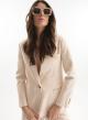 Cream single buttoned Jacket Vicolo-5