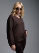 Brown lose fit Sweater with V neckline Luxe  - 2