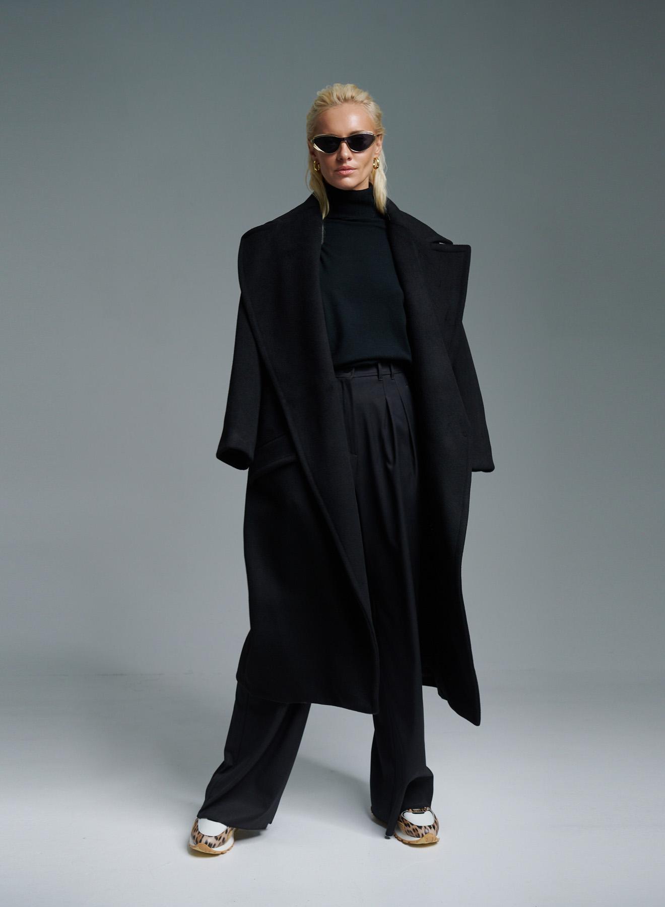 Black long oversized Coat Imperial  - 2