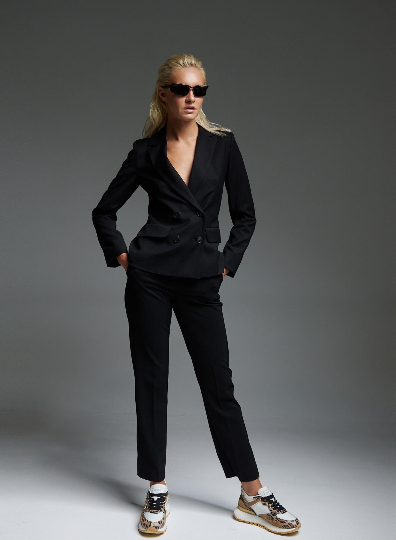 Black Slim-fit stretch Trousers Emme Marella - 3