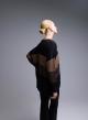 Black-Brown loose fit Sweater with wide stripes See - 4