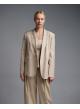 Beige single buttoned Jacket with raw edge hems Vicolo - 1