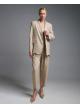 Beige single buttoned Jacket with raw edge hems Vicolo - 0