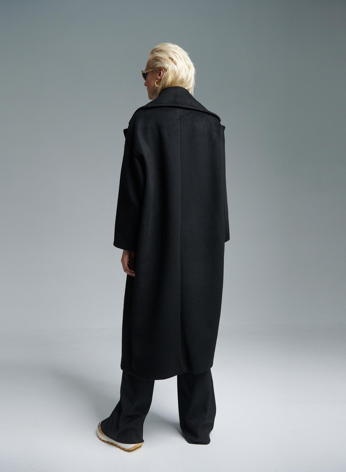 Black long oversized Coat Imperial  - 5