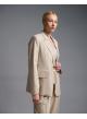 Beige single buttoned Jacket with raw edge hems Vicolo-5