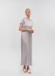 Grey silky touch long Dress with short sleeves Tensione In - 0