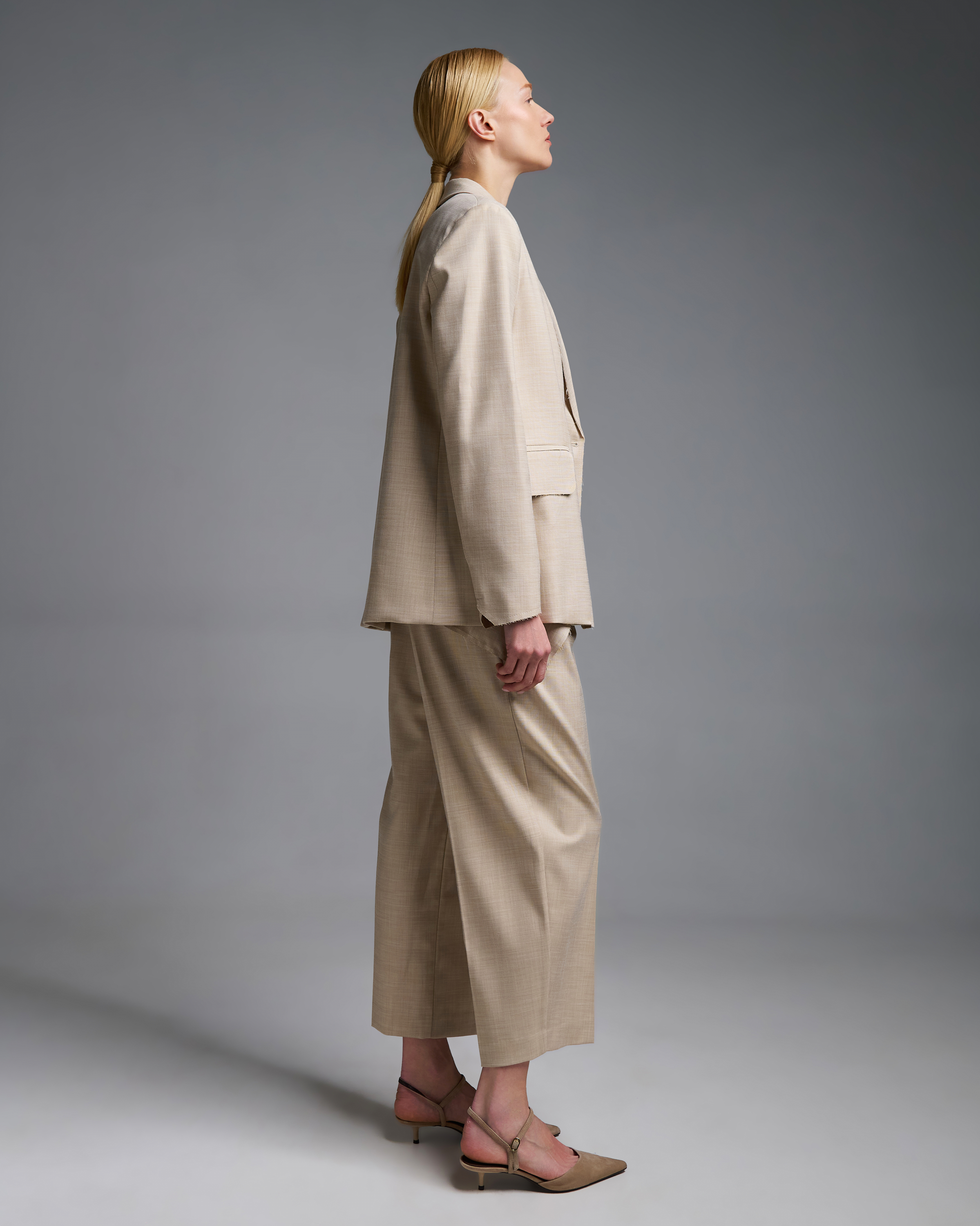 Beige pleated ankle Trousers Vicolo - 2